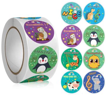Cute Cartoon Reward Stickers for Kids School Teacher Supplies Classroom Motivational Labels