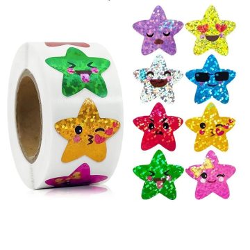 Shiny Star Reward Stickers for Kids and Toy Decorations