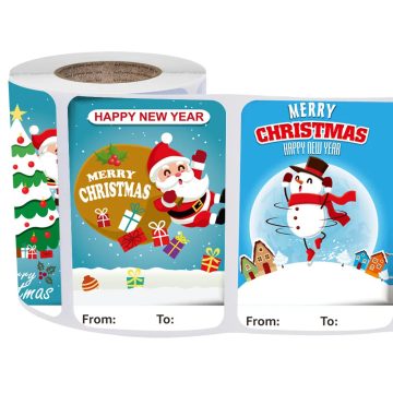 Christmas Snowman Labels Paper Scrapbooking Gift Seals