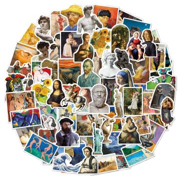Classic Art Paintings Stickers - Aesthetic Travel Decals