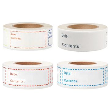 Adhesive Food Storage Labels Freezer and Refrigerator Use