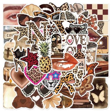 The It Girl Leopard Print Aesthetic Stickers for Skateboard Notebook