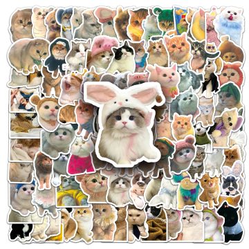 Waterproof Cat Stickers for Skateboard and Snowboard