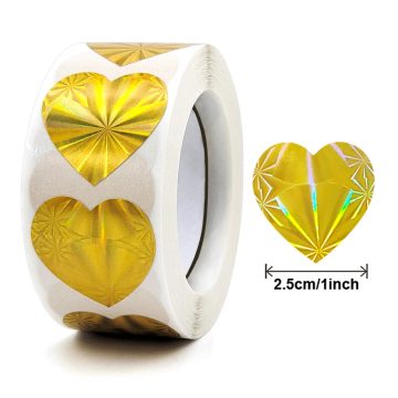 Glitter Heart Stickers Valentine's Day Sparkling Party Decoration Seal