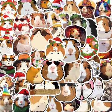 Cute Cavia Porcellus Cartoon Animal Stickers Decals for Notebook Laptop Luggage Phone Suitcase Fridge