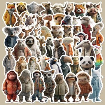 Animal Graffiti Stickers Decorative Cartoon Decals for Helmet, Wall, DIY Decor