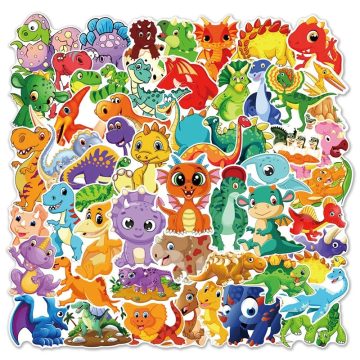 Dinosaur Korean Stickers - PVC Aesthetic School Supplies for Kids Scrapbooking
