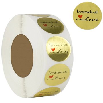 Golden Thank You Sticker Round Labels Business Envelope Seal Gift