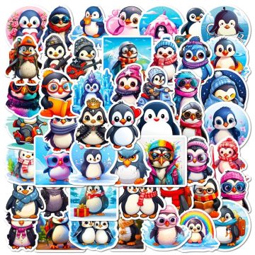 Cute Penguin PVC Sticker Pack - Aesthetic DIY Childrens Scrapbooking Japan Stationery Decoration