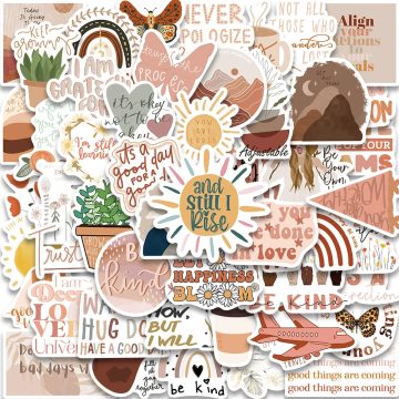 Boho Vintage Art Stickers for Guitar, Phone, Laptop, Scrapbook, Notebook