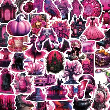 Dark Purple Graffiti Stickers - Waterproof Skateboard Phone Laptop Decals