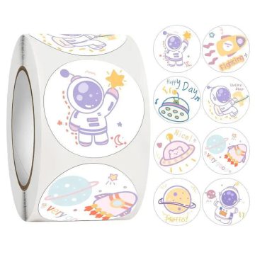 Space Astronaut Stickers for Notebook DIY Ledger Office Stationery