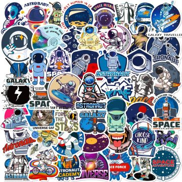 Cartoon Space Astronaut Stickers for Helmet Wall DIY Decor