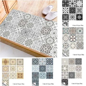 Frosted Matte Film Tile Stickers - Waterproof Oil Resistant Kitchen Bathroom Wall Decor