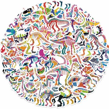 Colorful Cartoon Dinosaur Stickers for Laptop, Phone, Cup, Scrapbook, Car, and Luggage