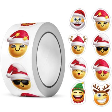 Christmas Fun Face Stickers DIY Party Decoration Labels for Holiday Crafts