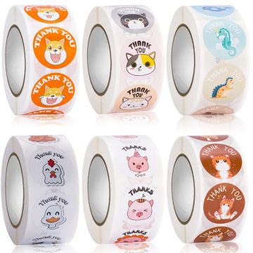 Animal Reward Stickers Roll for Envelopes and Student Praise Labels