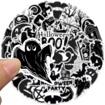 Halloween Ghost Stickers - Cute DIY Motorcycle Fridge Skateboard Decals