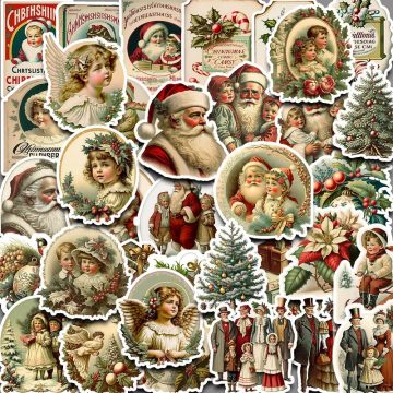 New Year & Christmas Themed Stickers DIY Scrapbook & Holiday Decor