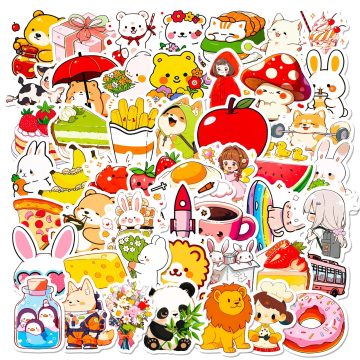 Cute Cartoon Graffiti Stickers for Helmet, Wall, Desktop Decoration