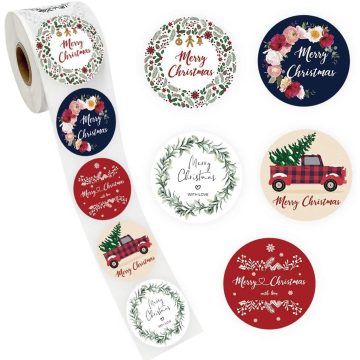 Family Christmas Envelope Seals - Holiday Card Decor