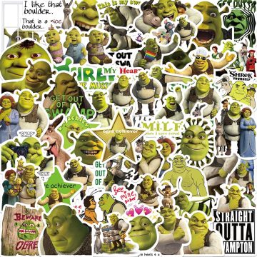 Shrek Monster Graffiti Stickers for Suitcase Guitar