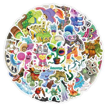 My Singing Monster Cartoon Stickers - Cute Game Decals Gift for Kids Laptop Phone