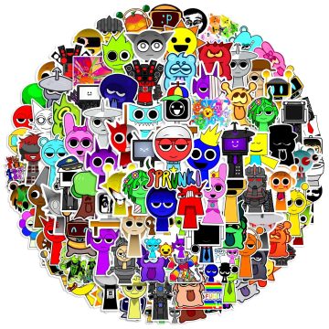 Incredibox Sprunki Game Stickers - Funny Vinyl Decals for Guitar Skateboard