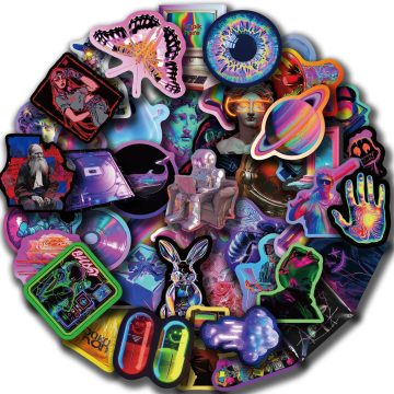 Cool Punk Art Stickers for Laptop, Phone, Motorcycle, Luggage, Car, and Skateboard