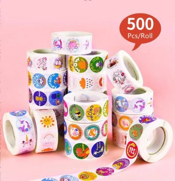 Children Cartoon Animal Baby Stickers Kindergarten Little Red Flower Reward