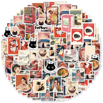 Japanese Manga Girl Stickers for Notebook, Luggage, and Gifts