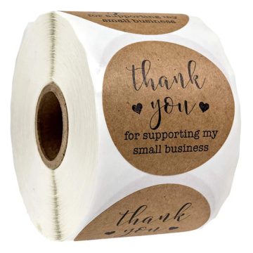 Thank You for Supporting Small Business Stickers for Store Shopping