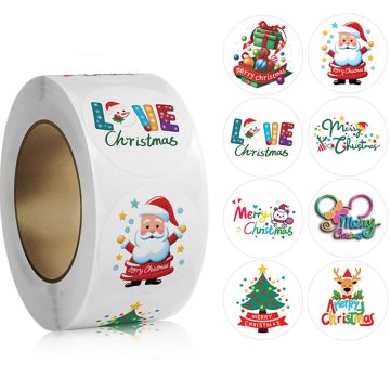 Cartoon Christmas Stickers - Santa Tree Snowman Gift Stationery