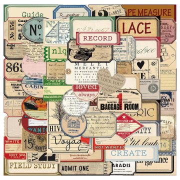 Euro-American Retro Label Stickers - Vintage Luggage Decals for Travel