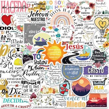 Bible and Jesus Boho Stickers Waterproof for Notebook, Laptop, Luggage