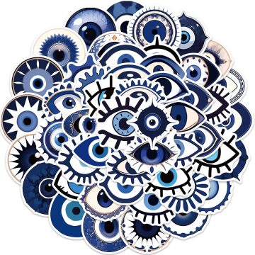 Evil Eyes Graffiti Aesthetic Stickers for Guitar Laptop Pad Phone
