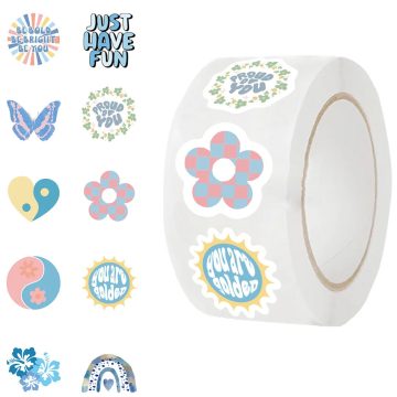 Blue Cartoon Thank You Stickers - Sealing DIY Gift Scrapbooking Supplies