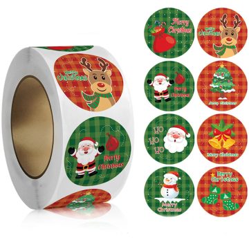 Christmas Theme Seal Labels for DIY Gift Wrapping and Stationery