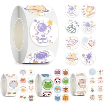 Astronaut Reward Stickers for Kids Cute Teacher Encouragement Labels