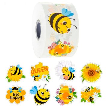 Cartoon Bee Animal Reward Stickers - Children DIY Handmade Gift Labels
