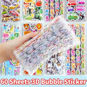 3D Puffy Stickers for Kids - Fun Reward & Craft Sticker Collection