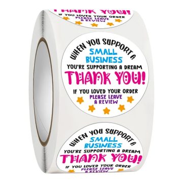 Rainbow Food Delivery Thank You Stickers - Packaging Sealing Adhesive