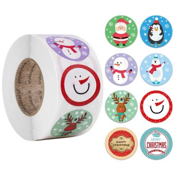 Christmas Santa Roll Stickers - Party Gift Sealing Decor