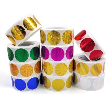 Gold Holographic Glitter Sealing Stickers for Party and Business Labels