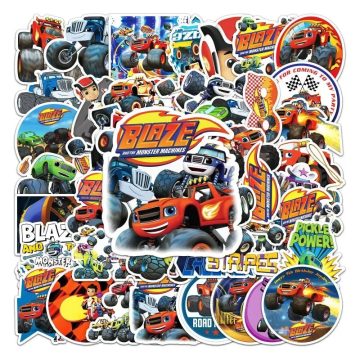 Blaze and the Monster Machines Stickers for Laptop, Car, Phone, Water Bottle, Suitcase, Fridge