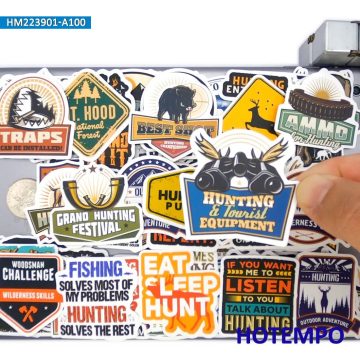 Hunting Theme Travel Stickers for Scrapbooks and Luggage