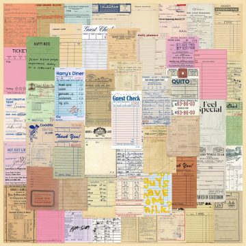 Vintage Bill Label Stickers for Diary Suitcase