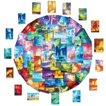 Cartoon Scenery Graffiti Stickers for Helmet, Wall, DIY Decoration