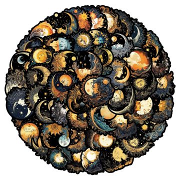 Gothic Sun Moon Aesthetic Stickers for Laptop & Guitar