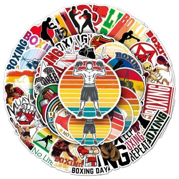 Boxing Cartoon Vinyl Stickers for Motorcycle Car Styling